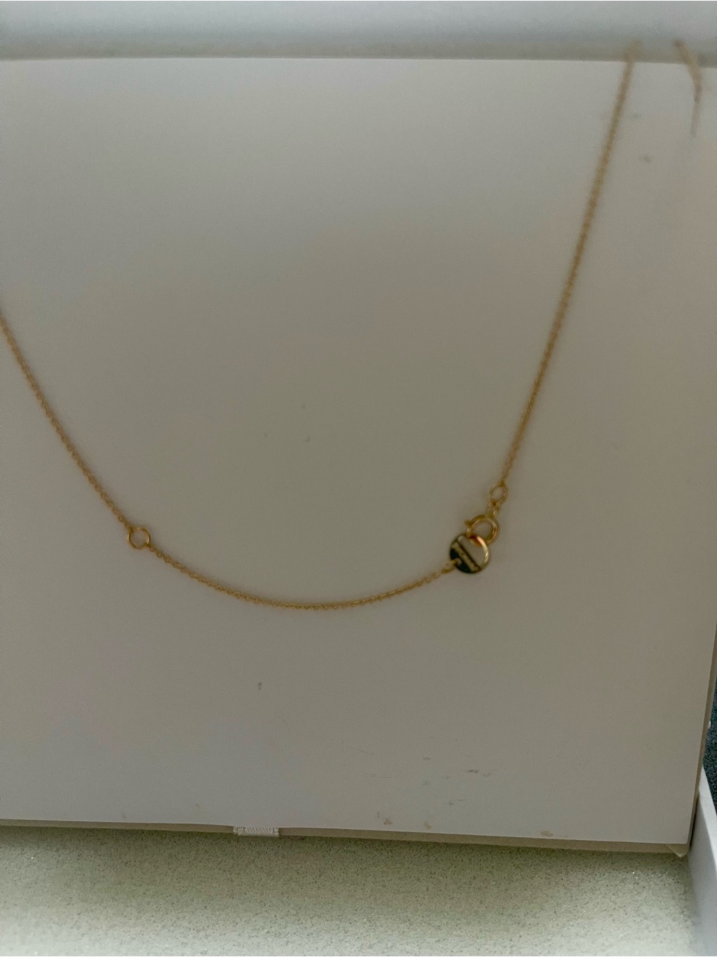 Bychari Gold Pisces Letter Charm Necklace — image 4 of 4